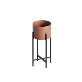 Aberto Design Maceta Decorativa GED-026-B Negro y Cobre